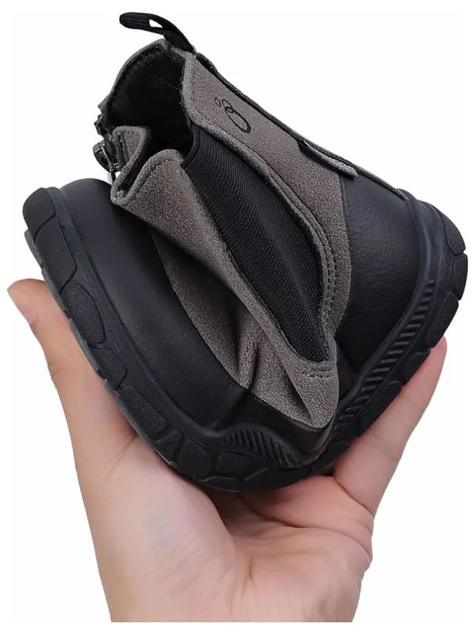 Leren barefootchelseaboots grijs