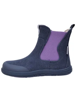Leren barefootchelseaboots donkerblauw