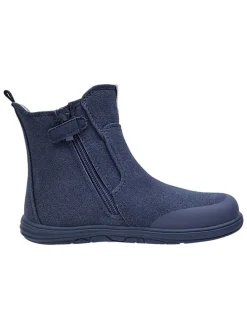 Leren barefootchelseaboots donkerblauw