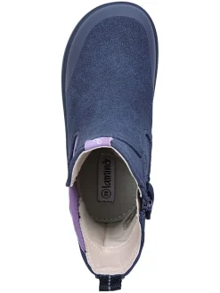 Leren barefootchelseaboots donkerblauw