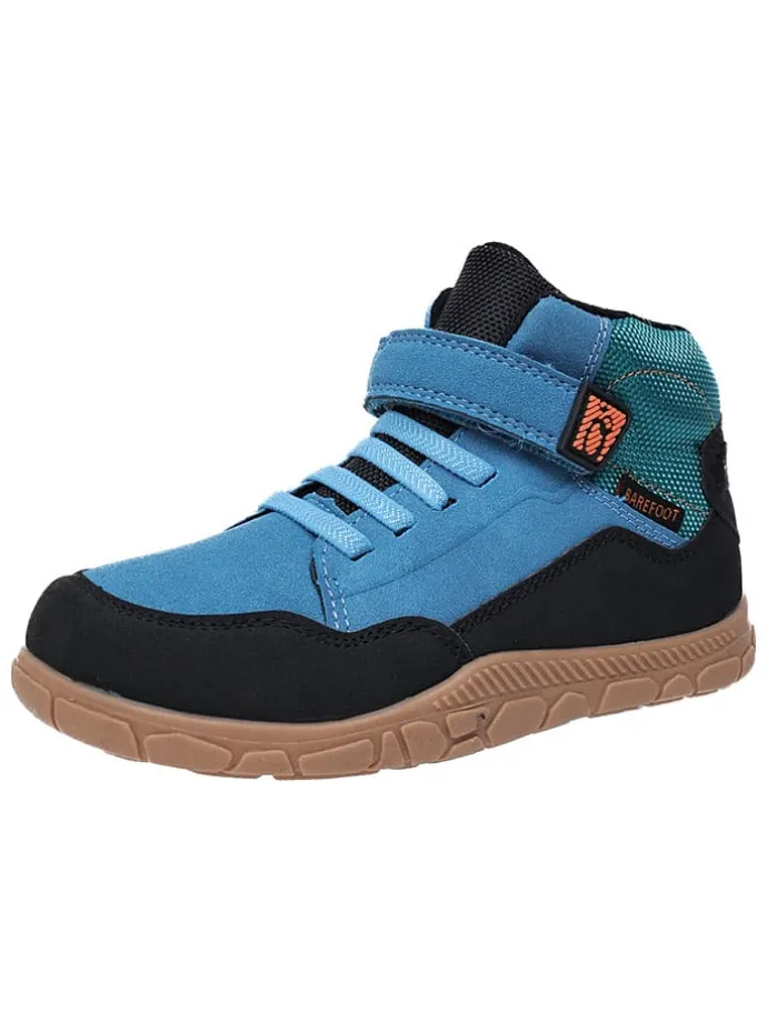 Leren barefootschoenen blauw