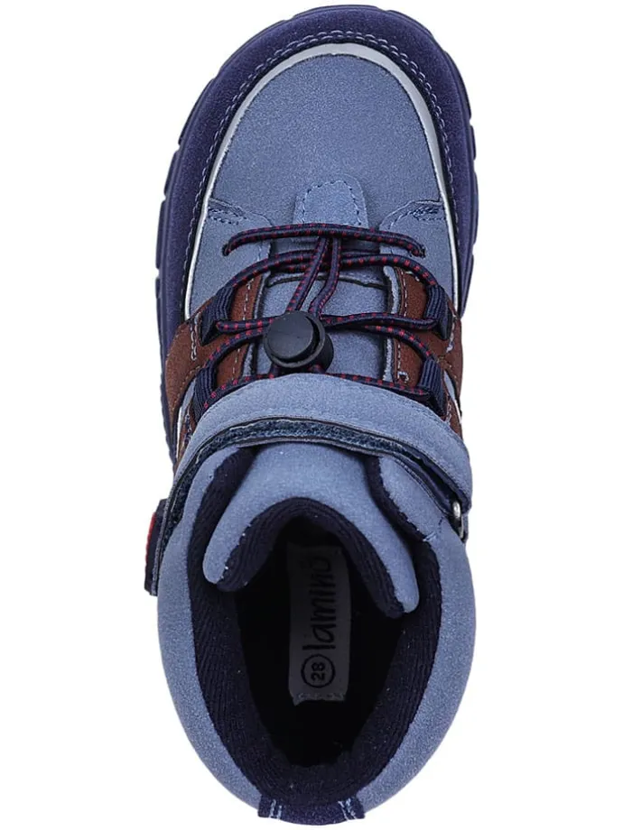 Leren barefootschoenen blauw