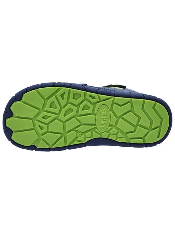 Leren barefootschoenen blauw