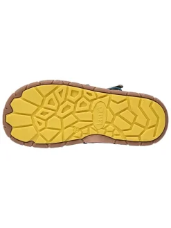 Leren barefootschoenen bruin/blauw