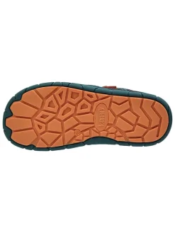 Leren barefootschoenen bruin/blauw