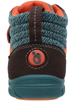 Leren barefootschoenen bruin/blauw