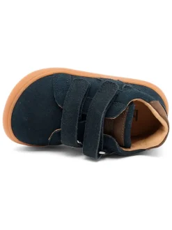Leren barefootschoenen donkerblauw