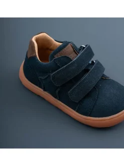 Leren barefootschoenen donkerblauw