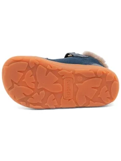 Leren barefootschoenen donkerblauw