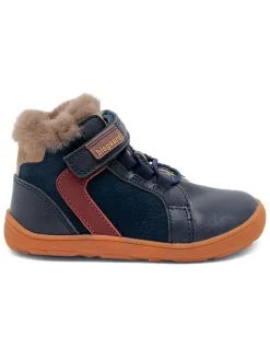 Leren barefootschoenen donkerblauw