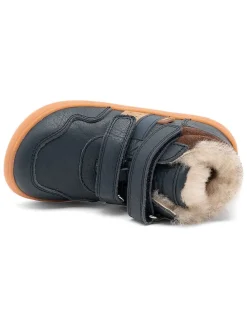 Leren barefootschoenen donkerblauw