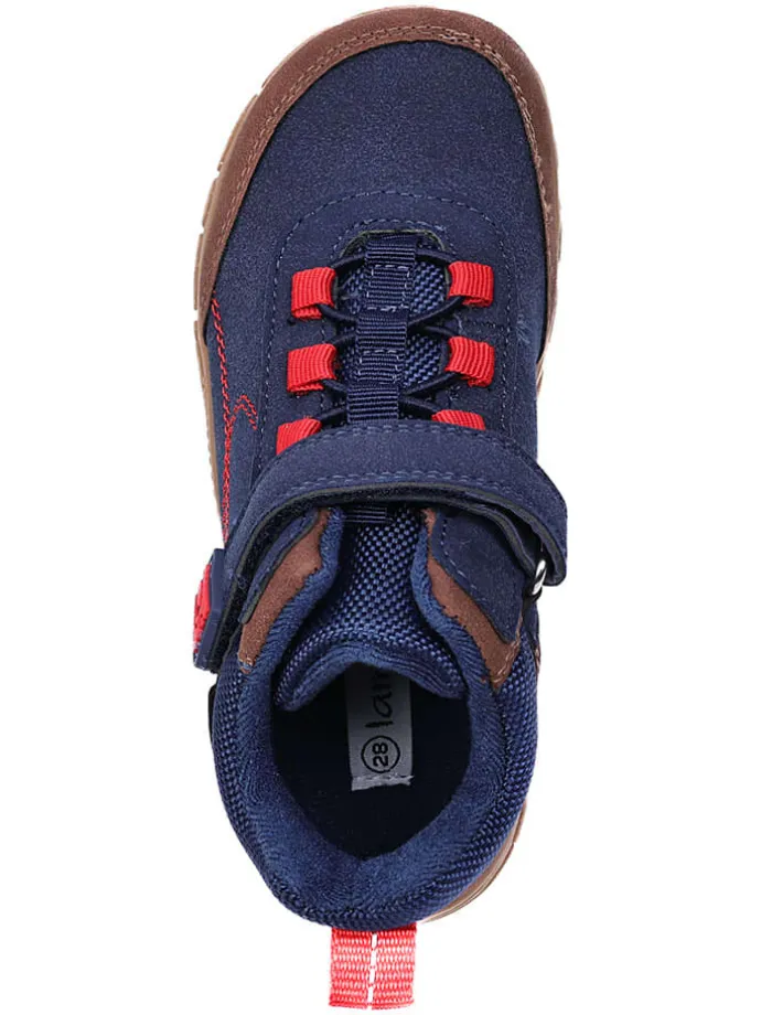 Leren barefootschoenen donkerblauw
