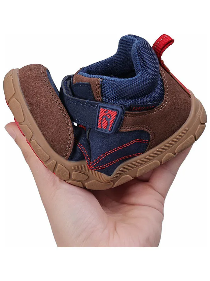 Leren barefootschoenen donkerblauw