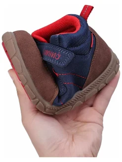 Leren barefootschoenen donkerblauw