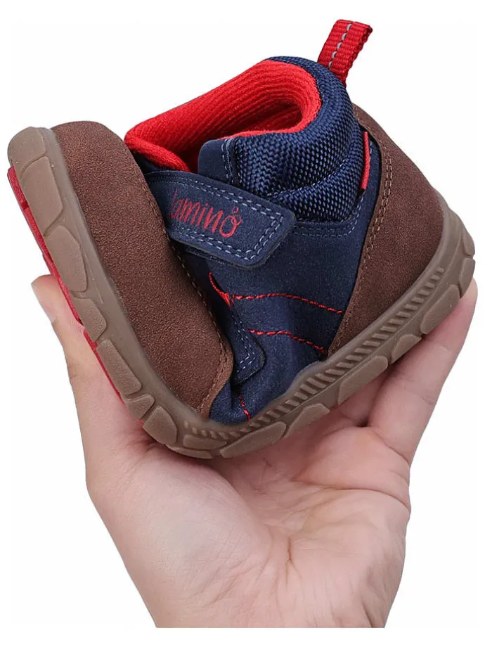 Leren barefootschoenen donkerblauw
