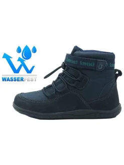 Leren barefootschoenen donkerblauw