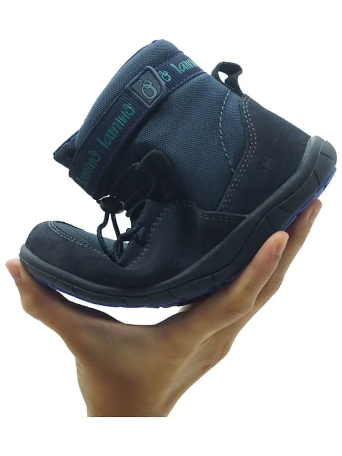 Leren barefootschoenen donkerblauw