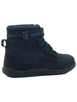 Leren barefootschoenen donkerblauw