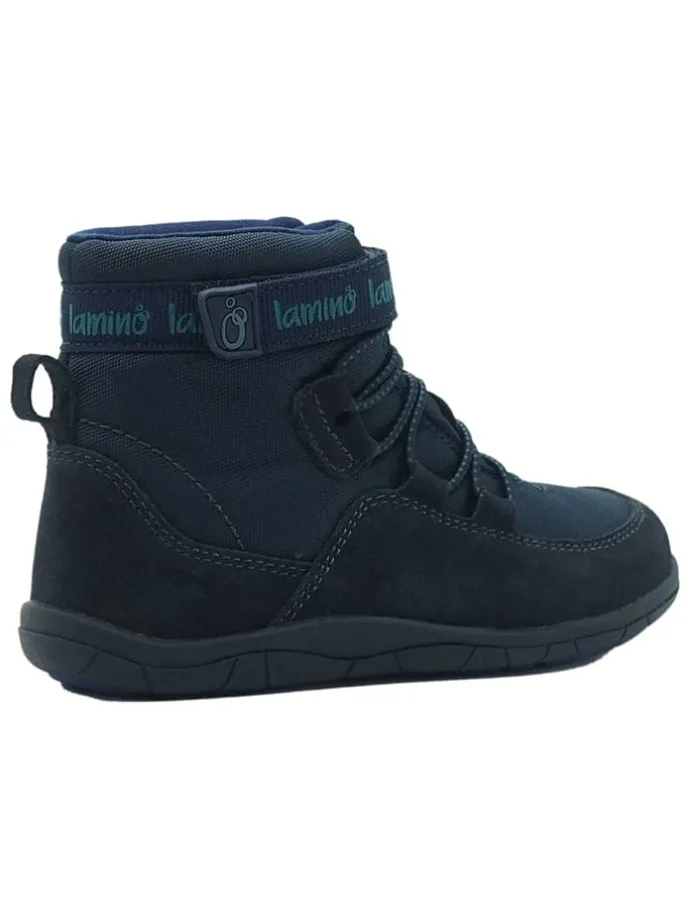 Leren barefootschoenen donkerblauw