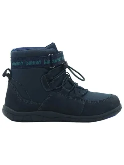 Leren barefootschoenen donkerblauw