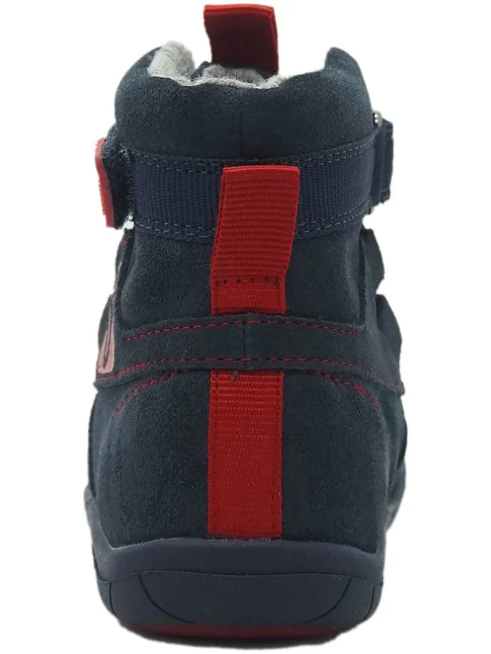 Leren barefootschoenen donkerblauw