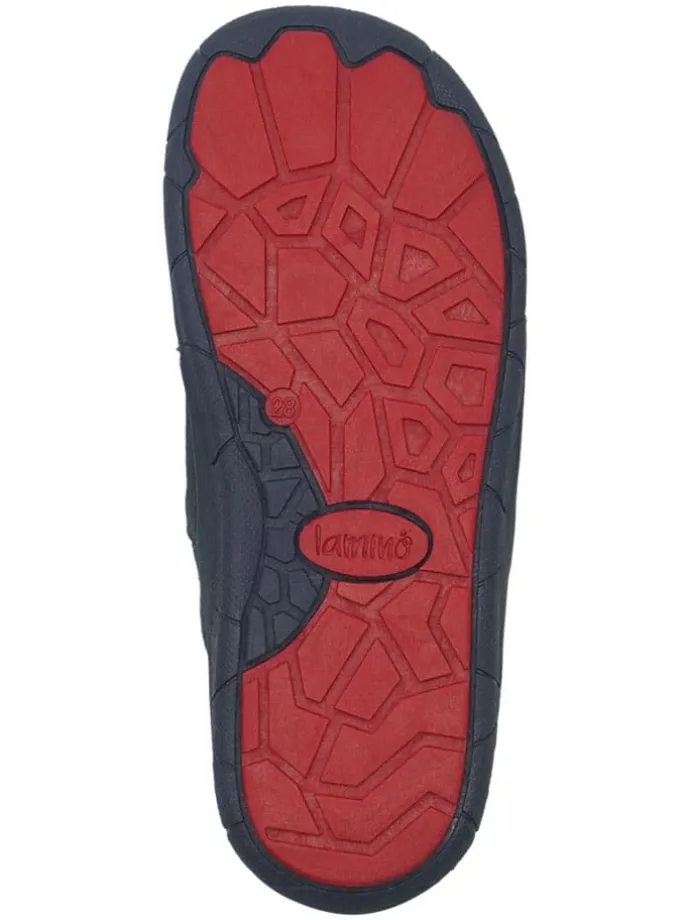 Leren barefootschoenen donkerblauw