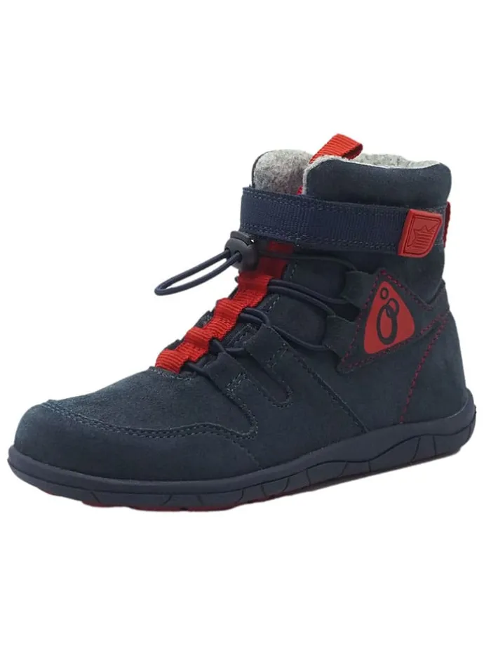 Leren barefootschoenen donkerblauw