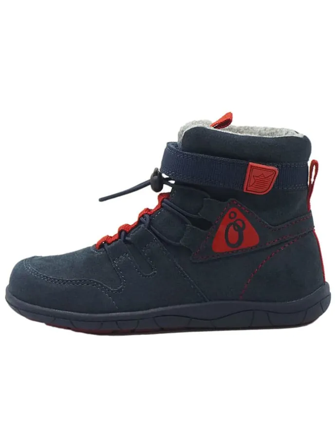 Leren barefootschoenen donkerblauw