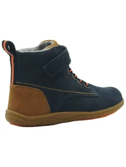 Leren barefootschoenen donkerblauw