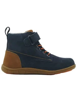 Leren barefootschoenen donkerblauw