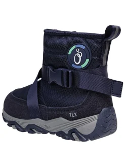 Leren barefootschoenen donkerblauw