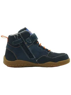 Leren barefootschoenen donkerblauw