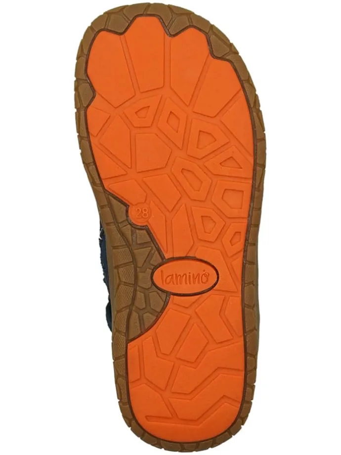 Leren barefootschoenen donkerblauw