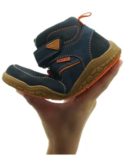 Leren barefootschoenen donkerblauw