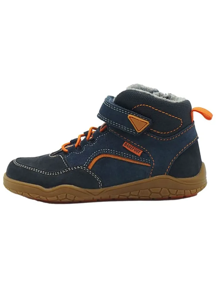 Leren barefootschoenen donkerblauw