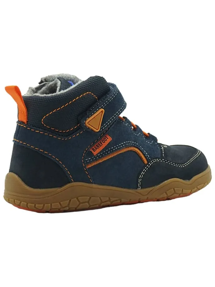 Leren barefootschoenen donkerblauw