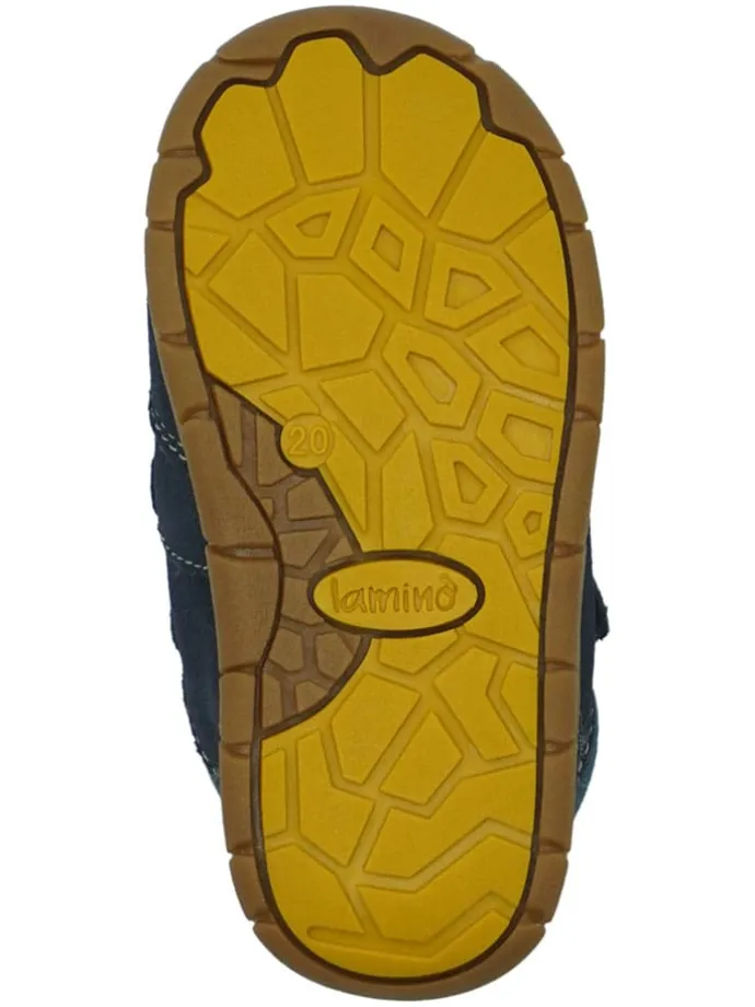 Leren barefootschoenen donkerblauw