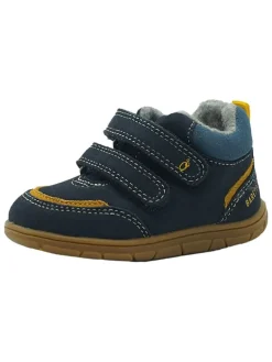 Leren barefootschoenen donkerblauw