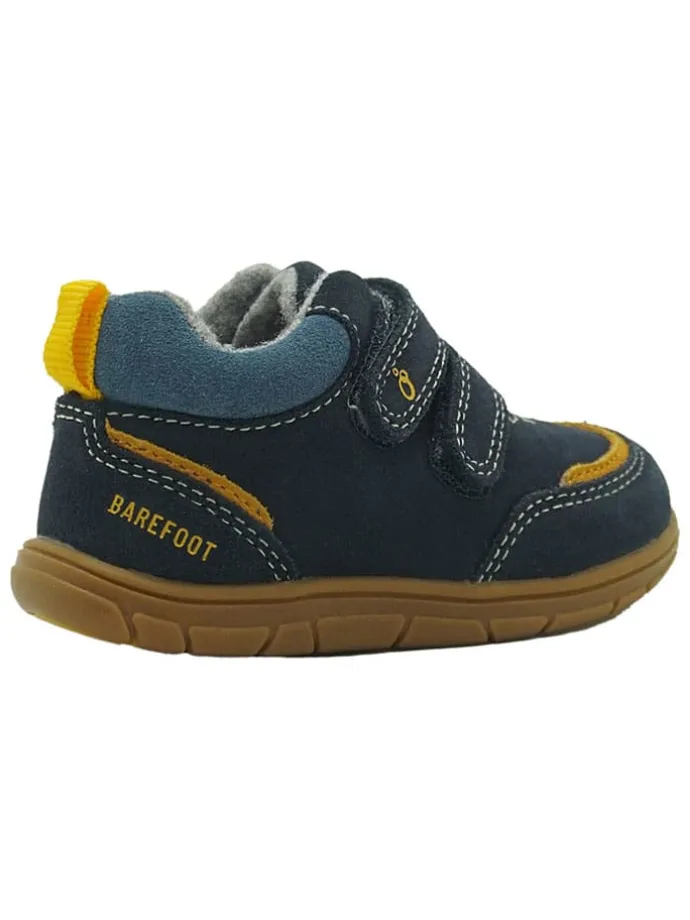 Leren barefootschoenen donkerblauw