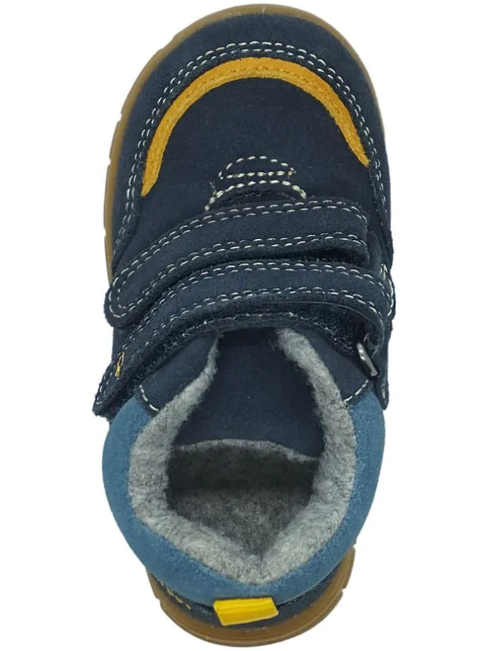 Leren barefootschoenen donkerblauw