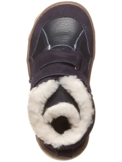 Leren barefootschoenen donkerblauw