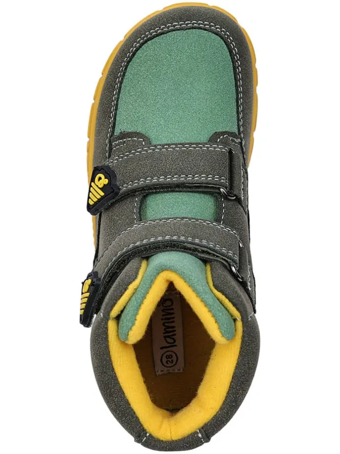 Leren barefootschoenen kaki