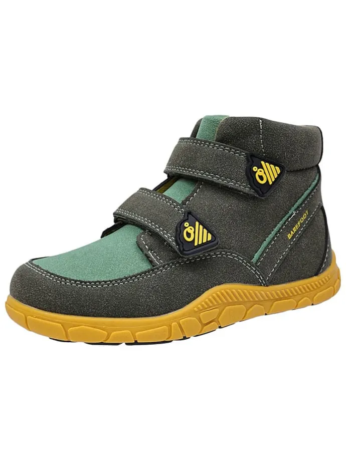 Leren barefootschoenen kaki