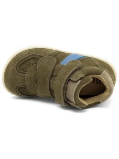 Leren barefootschoenen kaki