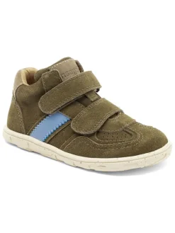 Leren barefootschoenen kaki