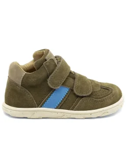 Leren barefootschoenen kaki