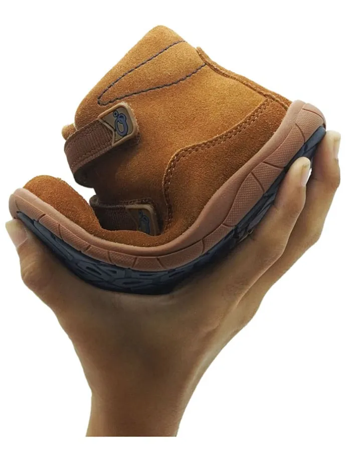 Leren barefootschoenen lichtbruin