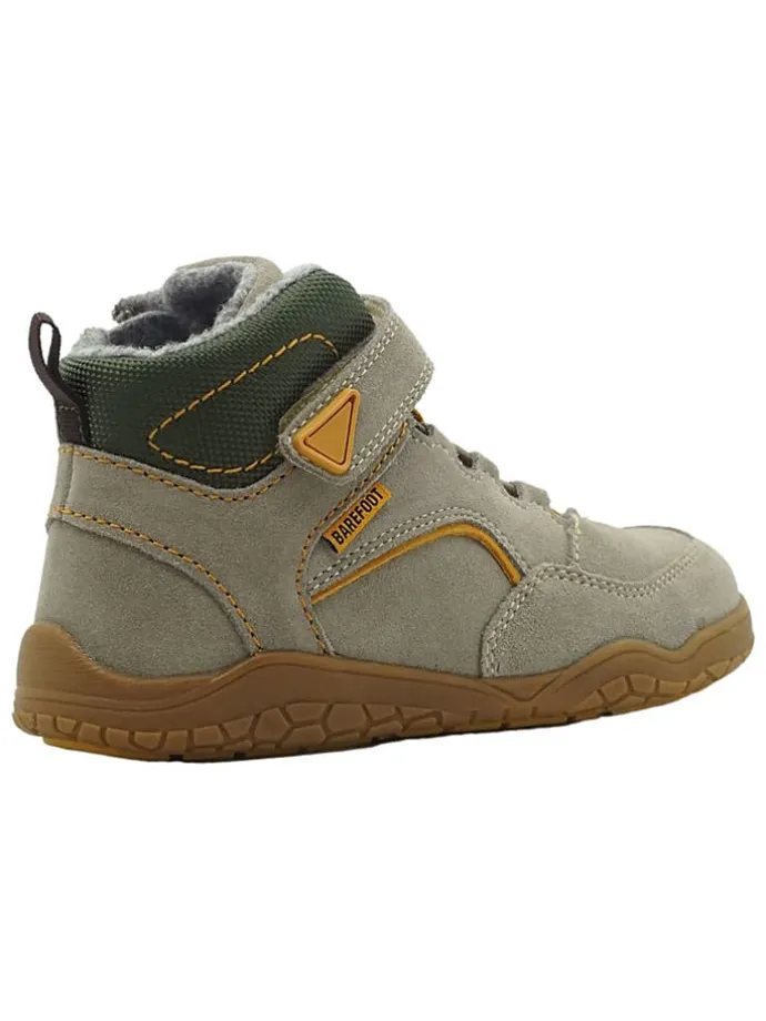 Leren barefootschoenen lichtbruin/grijs