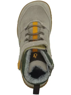 Leren barefootschoenen lichtbruin/grijs