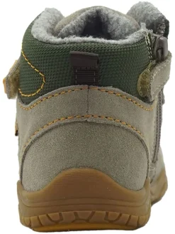Leren barefootschoenen lichtbruin/grijs